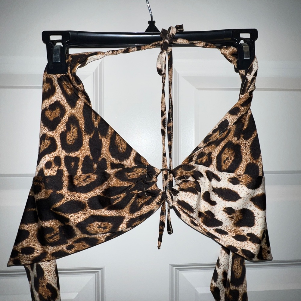 Cheetah print crop top